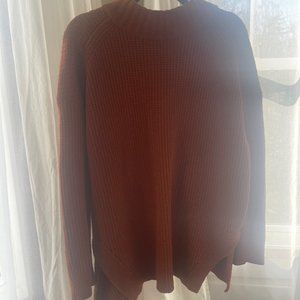 Orange Mock Neck Sweater